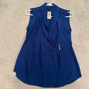 Ann Taylor Blue Sleeveless Blouse